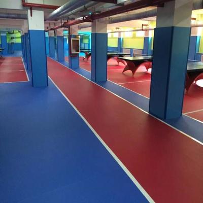 乒乓球塑膠運(yùn)動(dòng)地板 乒乓球館地膠